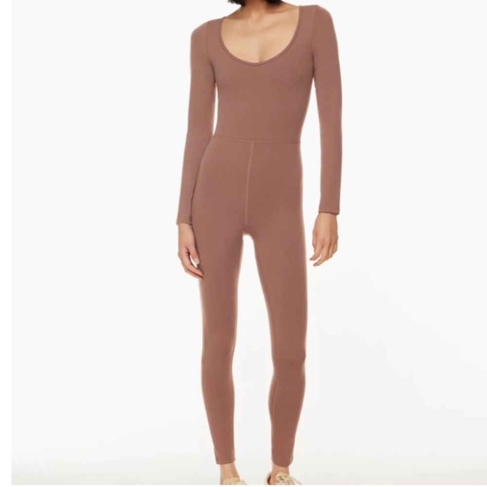 Aritzia Wilfred Free Maxe Long Sleeve Jumpsuit Chocolate Sorbet XS SHORT